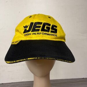 JEGS High Performance Yellow Rope Trucker Snapback Hat Cap